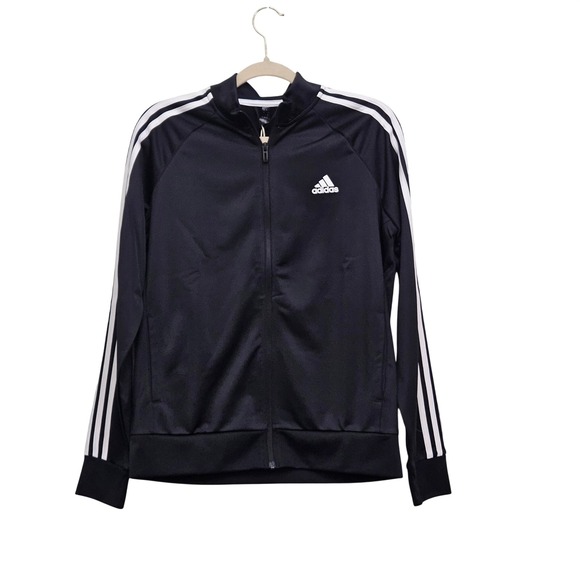 adidas Jackets & Blazers - Adidas Track Jacket Womens Medium Black 3-Stripe Full Zip Tricot Athletic Sport